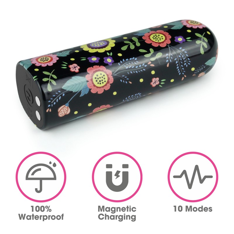 Компактный вибратор с принтом Rechargeable Diana Massager. Артикул: IXI61018