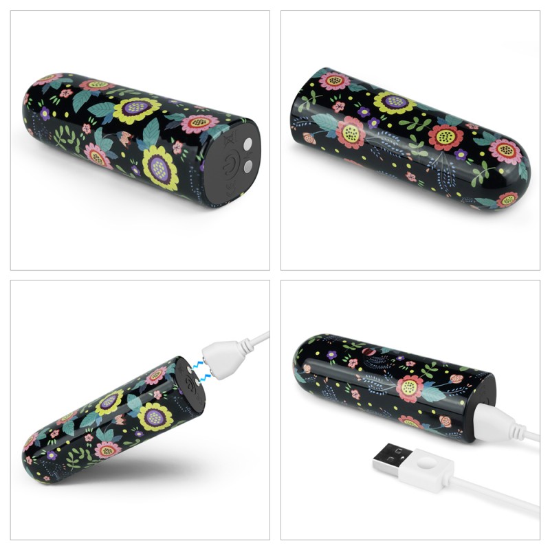 Компактный вибратор с принтом Rechargeable Diana Massager. Артикул: IXI61018