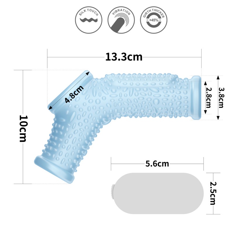 Насадка на пенис Vibrating Drip Knights Ring with Scrotum Sleeve Blue. Артикул: IXI61027