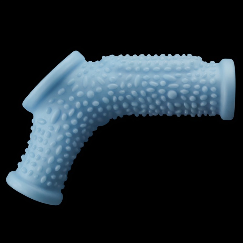 Насадка на пенис Vibrating Drip Knights Ring with Scrotum Sleeve Blue. Артикул: IXI61027