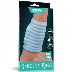 Vibrating Wave Knights Ring Blue