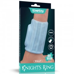    Vibrating Ridge Knights Ring Blue   