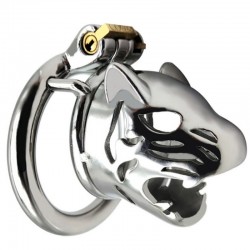 new ultra-small tiger head chastity cage B