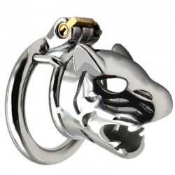 new ultra-small tiger head chastity cage B   