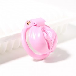 New Pink Vulva Male Chastity Devices Large   