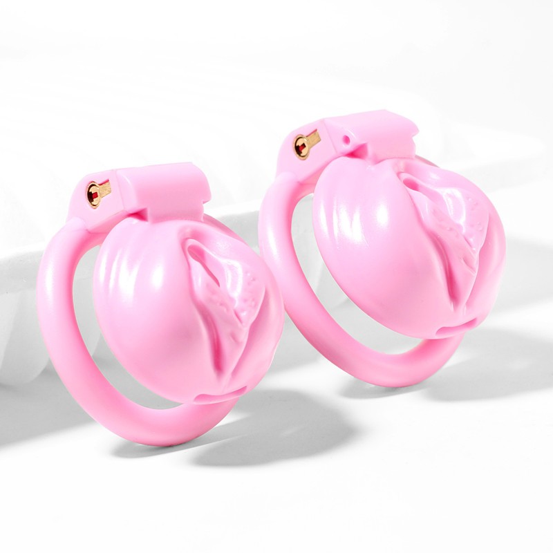 New Pink Vulva Male Chastity Devices Large. Артикул: IXI61058