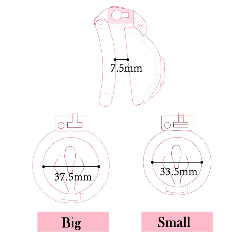 New Pink Vulva Male Chastity Devices Large. Артикул: IXI61058