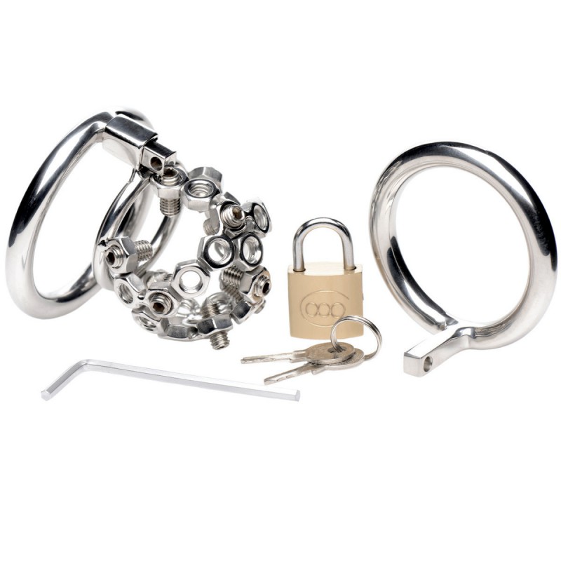 Stainless Steel Nut Welded Chastity Cage. Артикул: IXI61064