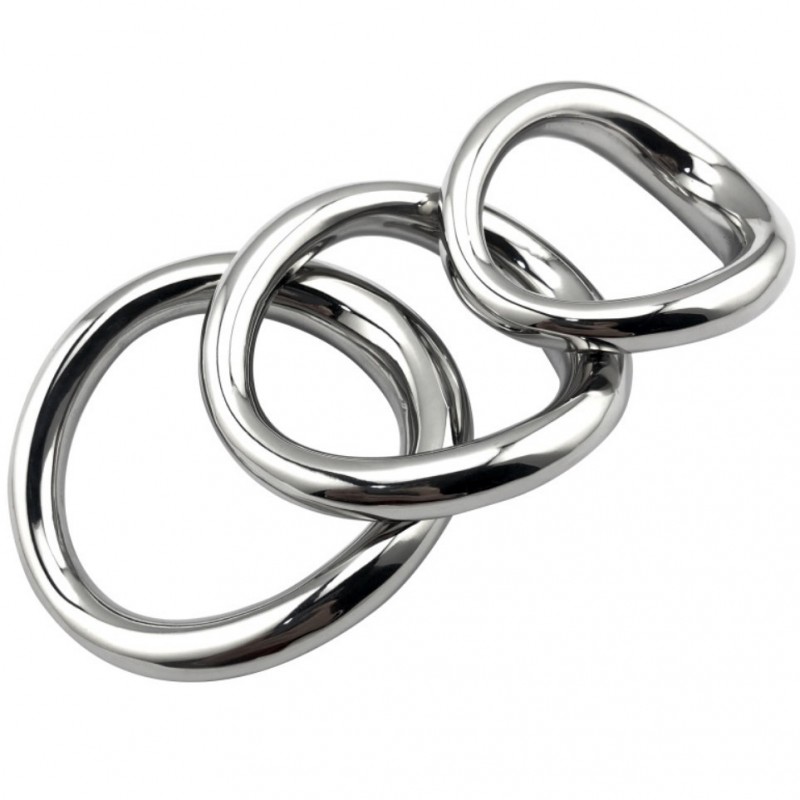 Стальное эрекционное кольцо на головку пениса Curved Penis Ring Medium. Артикул: IXI61074