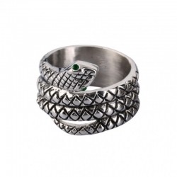 Steel Ball Head Snake Ring   