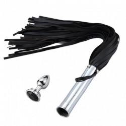 -      Metal Anal Plug Combination Whip A   