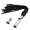 Flogger with smooth butt plug leather Metal Anal Plug Combination Whip A