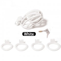 Chastity cage for men white 3D Printing Grid Honeycomb