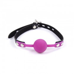 Top Quality Silicon Material Seamless Locking Soft Jelly Rubber Ball Gag purple   