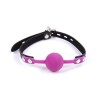 Top Quality Silicon Material Seamless Locking Soft Jelly Rubber Ball Gag purple