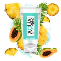 Aqua Travel Flavour, Water Based Lubricant with Tropical Fruit Flavor, 50ml