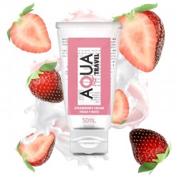 Water-based lubricant with strawberry flavor Aqua Travel Flavor, 50ml