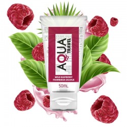Water-based lubricant with wild raspberry flavor Aqua Travel Flavour, 50ml