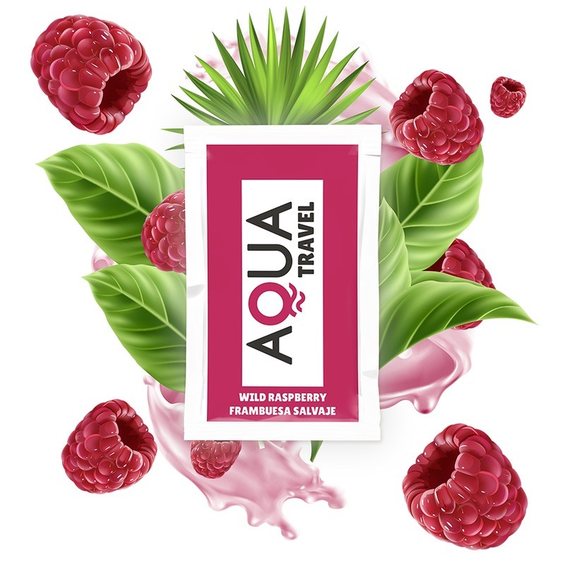 Лубрикант на водной основе с ароматом дикой малины Aqua Travel Flavour, 6мл. Артикул: IXI61167