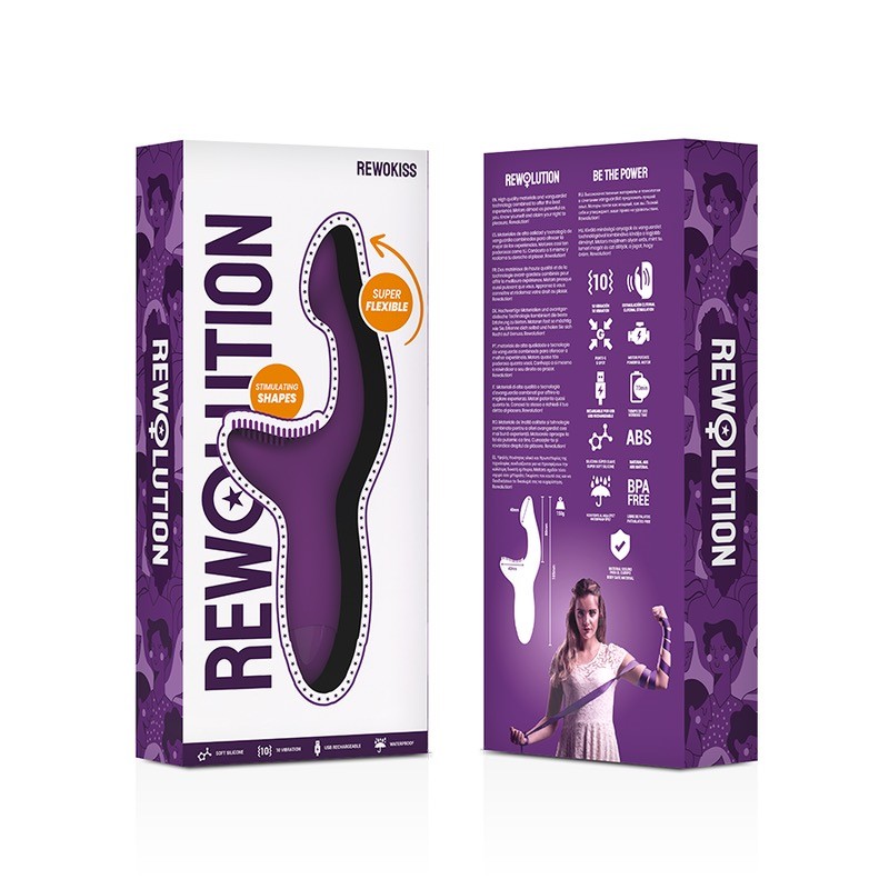 Вибратор двойной стимуляции фиолетовый Rewolution Rewokiss Vibrating. Артикул: IXI61173