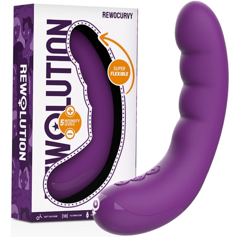 Перезаряжаемый вибратор фиолетовый Rewolution Rewocurvy. Артикул: IXI61177