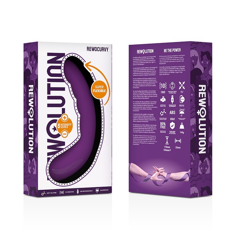 Перезаряжаемый вибратор фиолетовый Rewolution Rewocurvy. Артикул: IXI61177