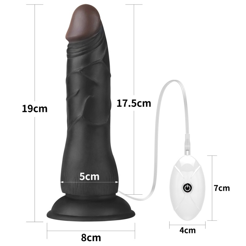 Черный женский страпон на ремешках Vibrating Easy Strapon Set 7.5. Артикул: IXI61220