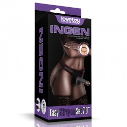 Black womens strap-on Easy Strapon Set 7.0