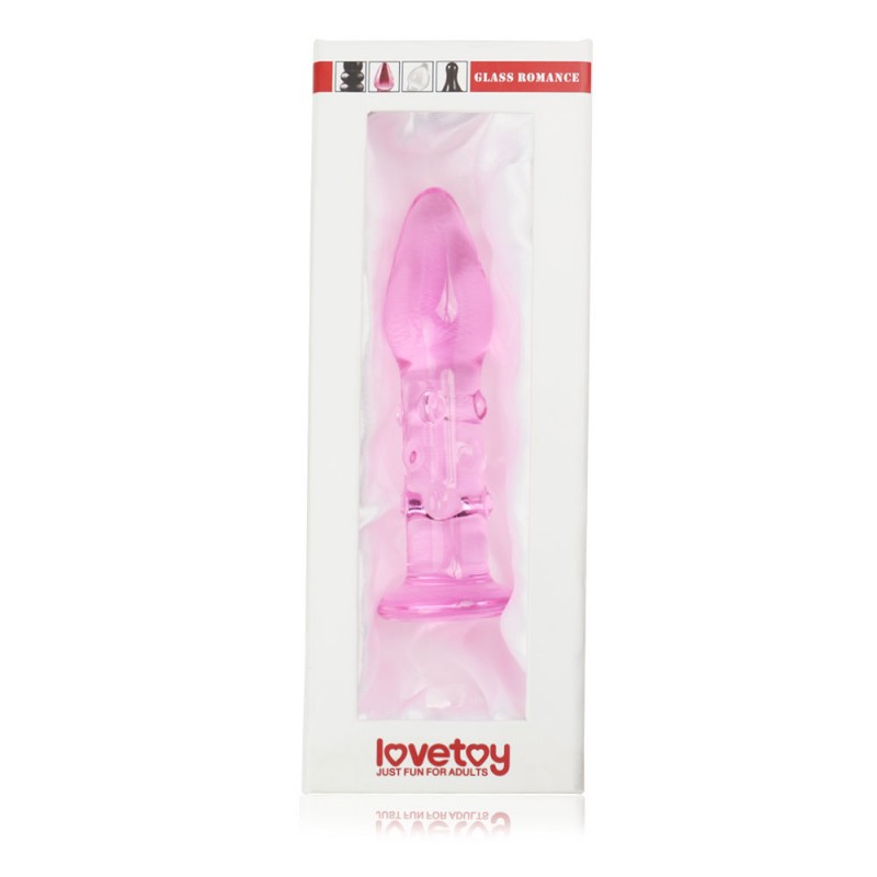 Pink glass butt plug Glass Romance 5.5. Артикул: IXI61228