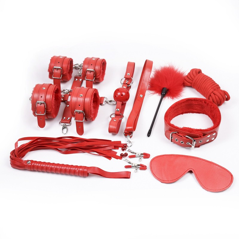 Shades Of Love 10-Piece Red BDSM Play Set. Артикул: IXI61245