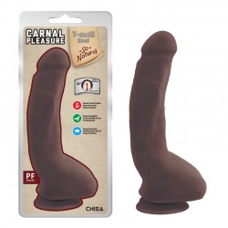 Brown dildo with suction cup Carnal Pleasure Brown