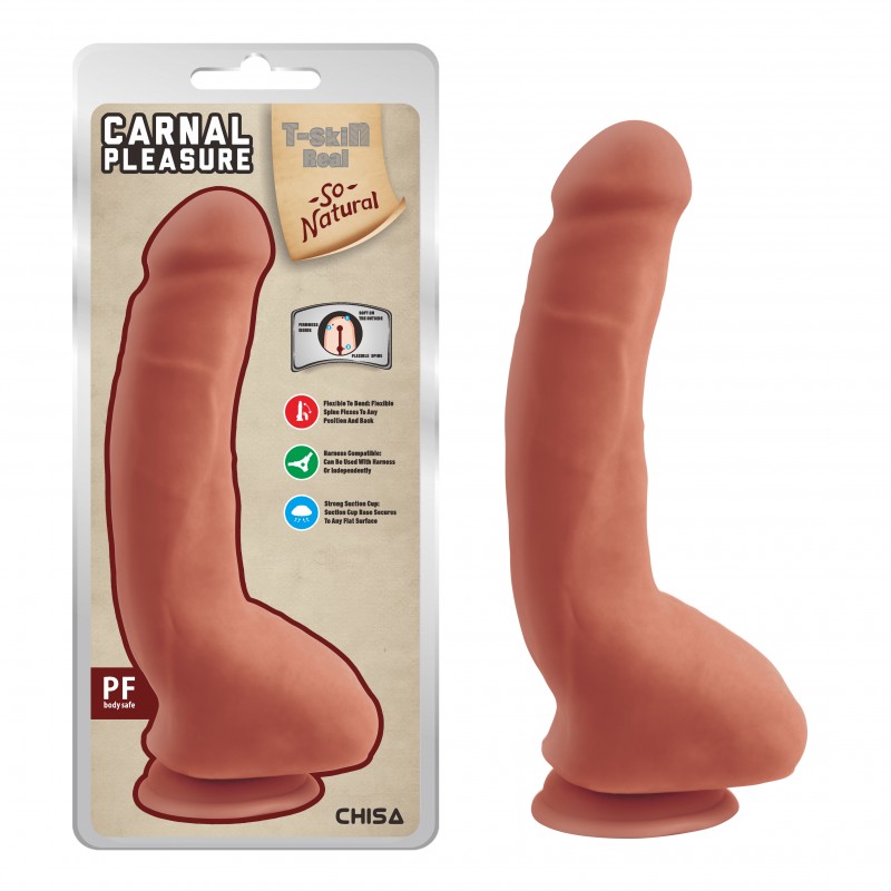 Телесный фаллоимитатор на присоске Carnal Pleasure Latin. Артикул: IXI61272