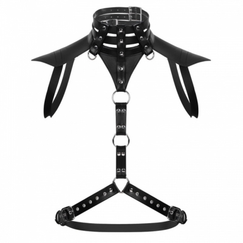 Портупея мужская черного цвета Mens Faux Leather Halter. Артикул: IXI61281