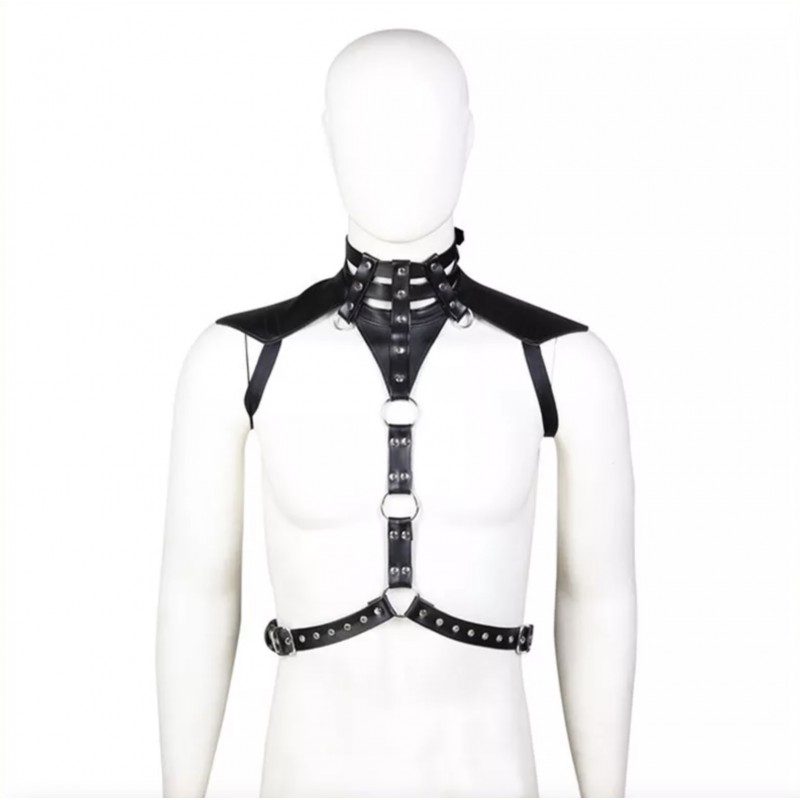 Портупея мужская черного цвета Mens Faux Leather Halter. Артикул: IXI61281