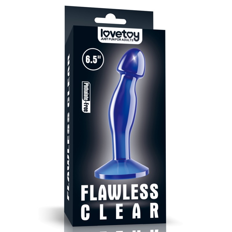 Анальная пробка синяя Flawless Clear Prostate Plug 6.5. Артикул: IXI61302