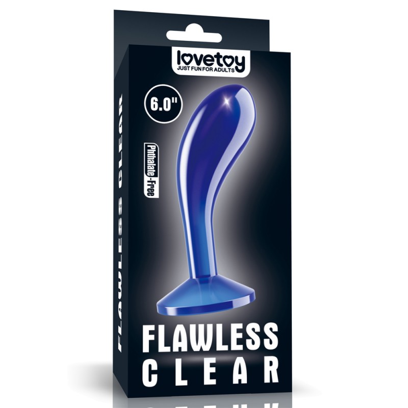 Анальная пробка синяя Flawless Clear Prostate Plug 6.0. Артикул: IXI61303