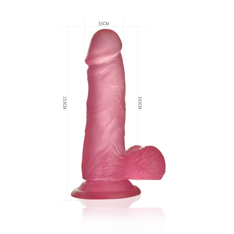 Силиконовый фаллоимитатор розовый Jelly Studs Crystal Dildo Small. Артикул: IXI61313
