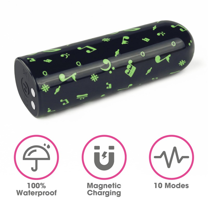 Компактный вибратор светящийся Rechargeable Glow-in-the-dark Music Massager. Артикул: IXI61317
