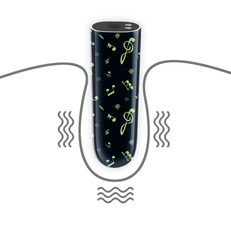 Компактный вибратор светящийся Rechargeable Glow-in-the-dark Music Massager. Артикул: IXI61317