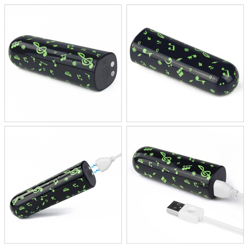 Компактный вибратор светящийся Rechargeable Glow-in-the-dark Music Massager. Артикул: IXI61317