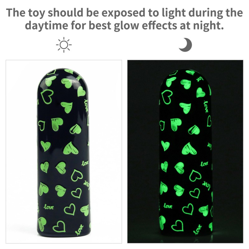 Компактный вибратор светящийся Rechargeable Glow-in-the-dark Heart Massager. Артикул: IXI61318