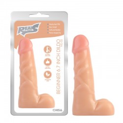 Classic dildo with scrotum Beginner 6.7