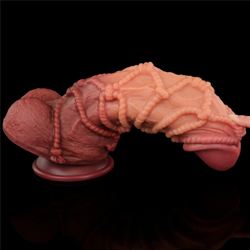 Фаллоимитатор рельефный Dual layered Platinum Silicone Cock with Rope 10.5. Артикул: IXI61342