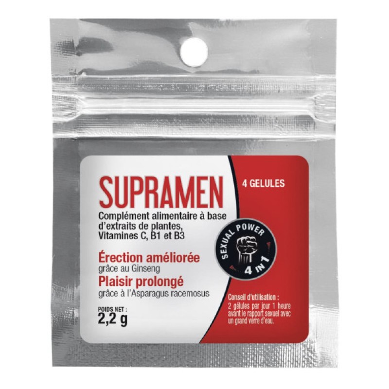 Препарат для улучшения эрекции SupraMen, 4 капсулы. Артикул: IXI61409