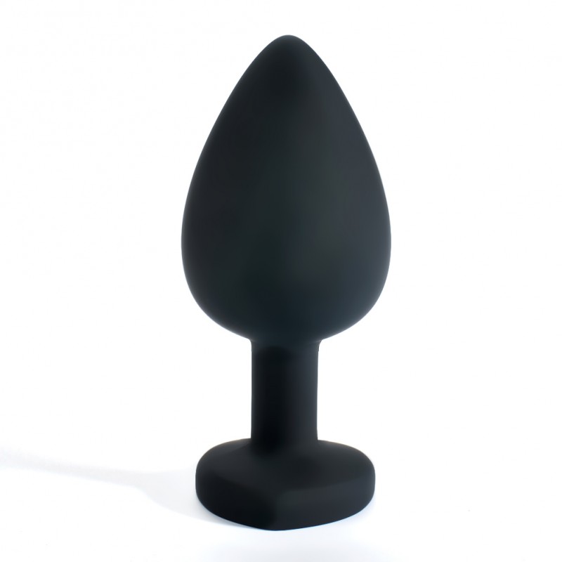 Black Butt Plug with Diamond Orange Love Black Diamond Plug Large. Артикул: IXI61426