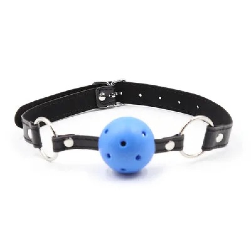 Синий дышащий кляп для рта Breathable Ball Gag. Артикул: IXI61564
