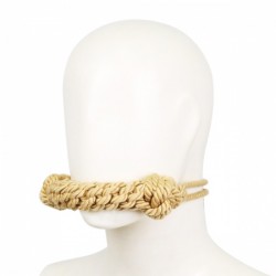 Cotton Rope Mouth Gag Beige Rope Restraint