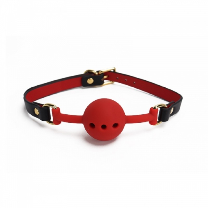Силиконовый дышащий кляп-шарик для рта Mouth Gags Toys Red. Артикул: IXI61574
