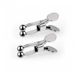Stainless steel boobs with fun breast clips