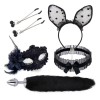 Набор для сексуальных игр Sexy Cat Ears Fox Tail Cosplay Sex Party Accessories Black Набор для сексуальных игр Sexy Cat Ears Fox Tail Cosplay Sex Party Accessories Black